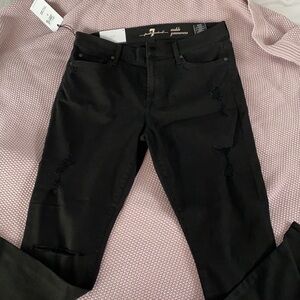 7 for all mankind black jeans size 31 Nwt